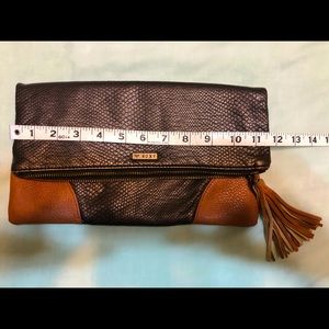 Roxy brown clutch purse